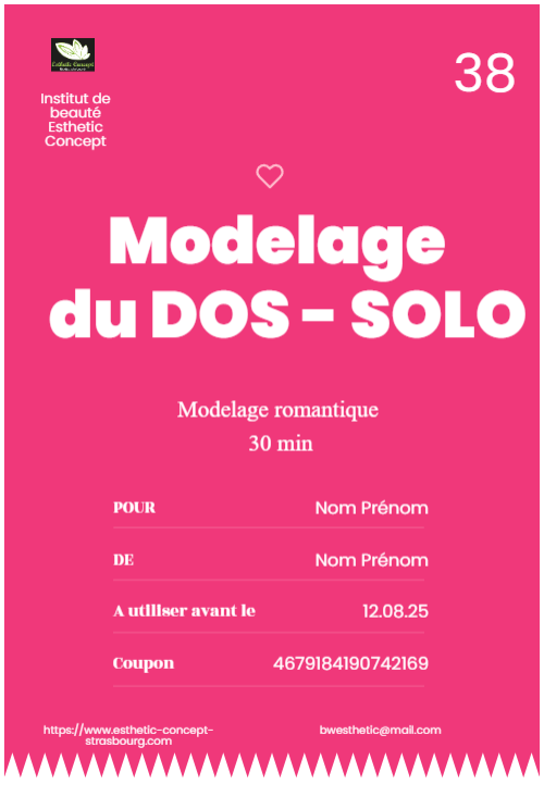 Modelage du dos 30 minutes SOLO – non abonne